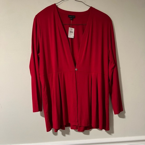 J. Jill Sweaters - J.Jill Red Cardigan XL NWT